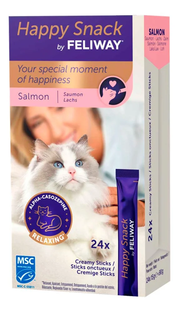 Feliway Happy Snack – Laks – 24×15 g. v:1233958 Feliway Happy Snack – Laks – 24×15 g. v:1233958