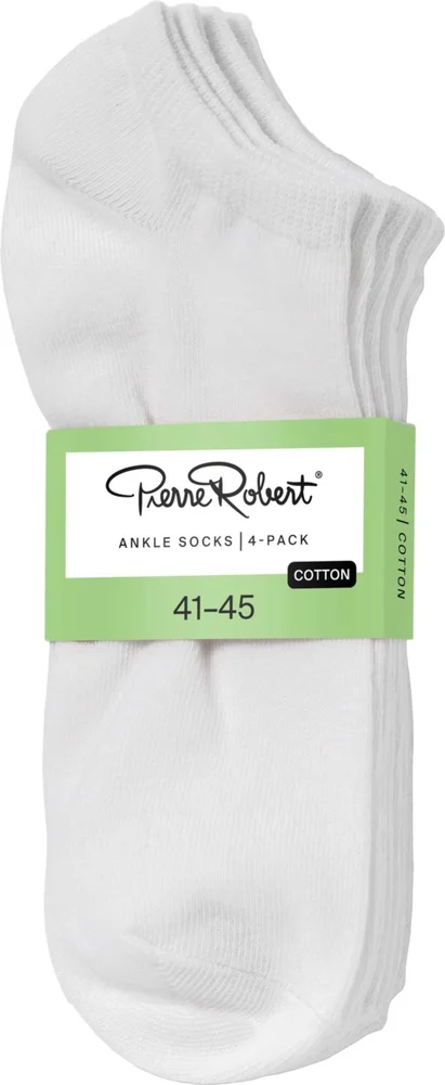 Pierre Robert Ankle Socks Cotton X4 White 41-45 v:5318656
