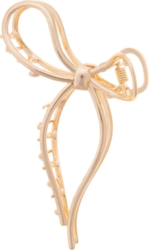 Dazzling Hair Clip Bow Metal Gold v:6766013