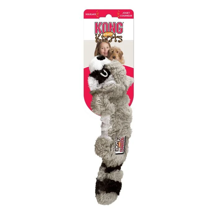 KONG Scrunch Knots Raccoon hundeleke grå v:1340908