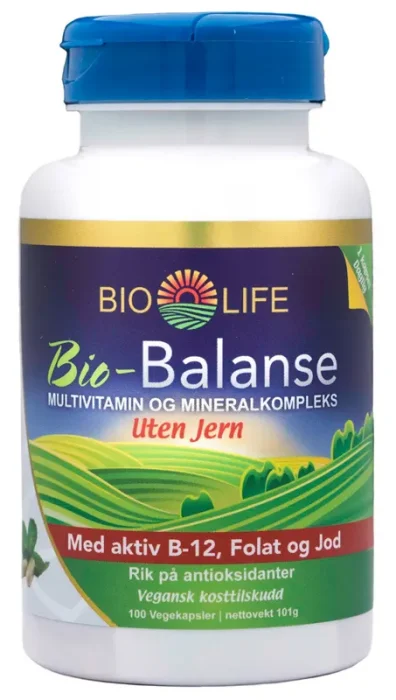 Bio-Life balanse uten jern 100 Kapsler v:4883948 Bio-Life balanse uten jern 100 Kapsler v:4883948