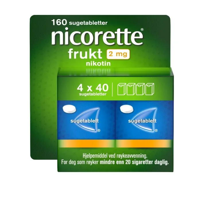 Nicorette sugetablett 2mg frukt 160 stk v:9169754
