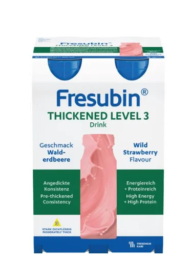 Fresubin Thickened Level 3 næringsdrikk markjordbær 4×200 ml v:3909928 Fresubin Thickened Level 3 næringsdrikk markjordbær 4×200 ml v:3909928