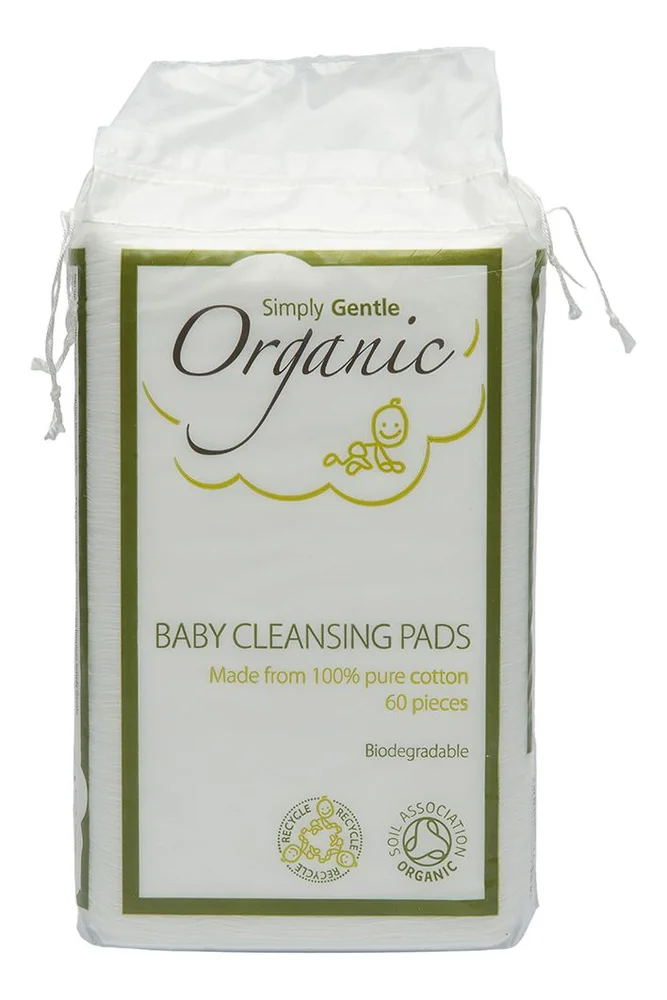 Simply Gentle Organic Engangsvaskekluter, bomull Ø – 60 stk v:6131363