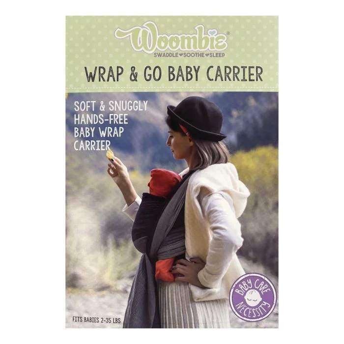 Woombie Wrap&Go bæresjal "Charcoal" (grå) - 1pk v:5555225