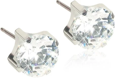 Blomdahl Silver Titanium Tiffany CZ White 7 mm v:9751239
