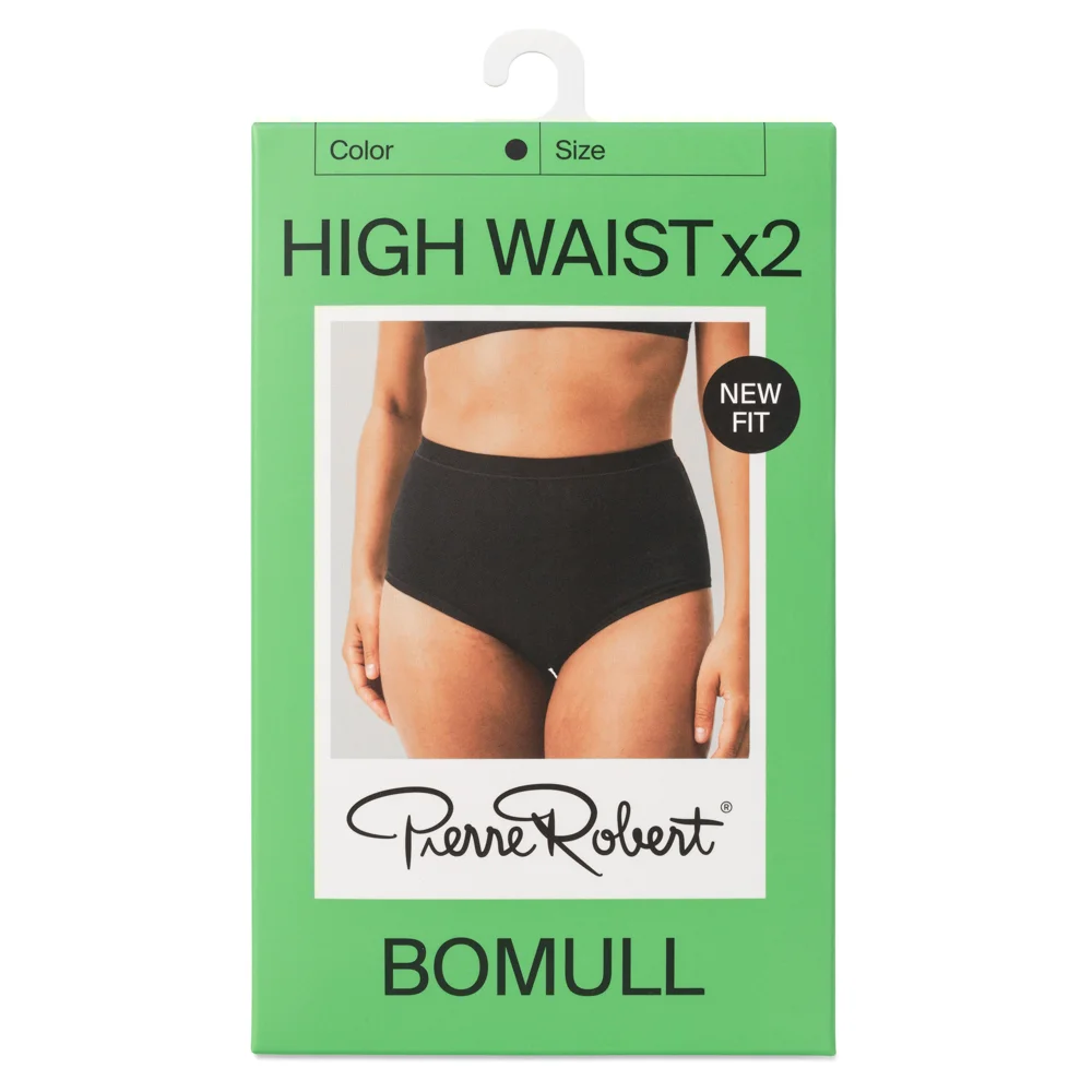 Pierre Robert High Waist Bomull Black 2pk v:3578994