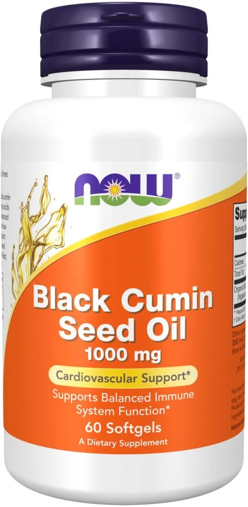 NOW Black Cumin Seed Oil 1000 Mg 60 stk v:2956307 NOW Black Cumin Seed Oil 1000 Mg 60 stk v:2956307