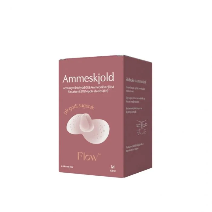 FLOW Ammeskjold i silikon str Medium 2 stk v:1247565