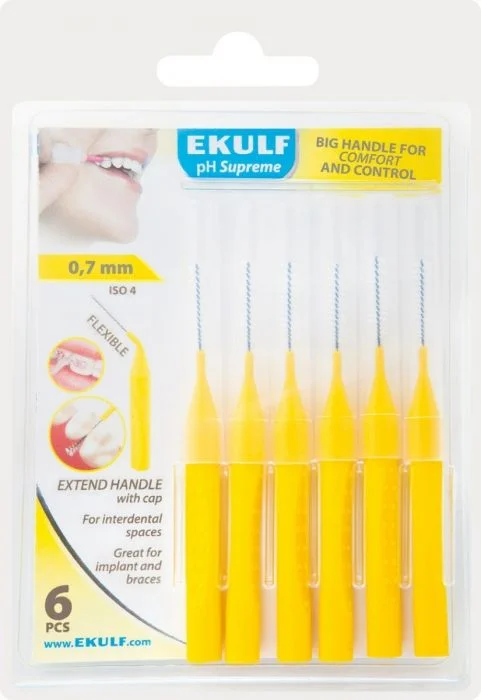 Ekulf Ph Supreme mellomromsbørste 0,7 mm 6 stk v:3801403 Ekulf Ph Supreme mellomromsbørste 0,7 mm 6 stk v:3801403