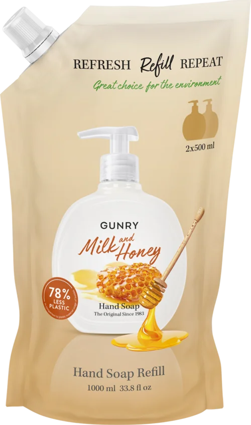 Gunry Refill Hand Soap Orig. Milk & Honey 1000 ml v:1052909