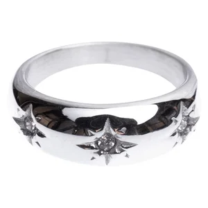 DARK Chunky Star Ring Crystals Silver Size 2 v:9081742