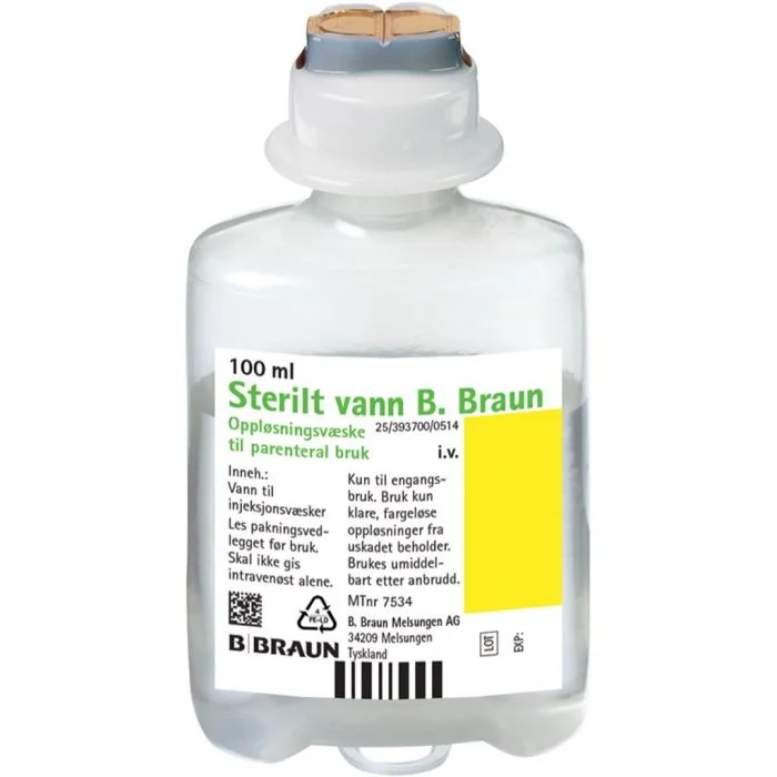 B.Braun Sterilt vann til injeksjon ecoflack plus 20×100 ml v:9163150