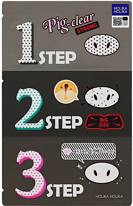 Holika Holika Pig Clear Blackhead 3-Step Kit (Strong) 9 g v:4120171 Holika Holika Pig Clear Blackhead 3-Step Kit (Strong) 9 g v:4120171
