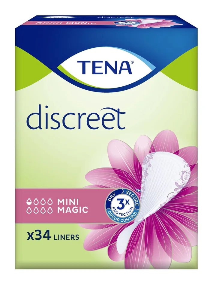 TENA Discreet Mini Magic Inkontinenstrusseindlæg – 34 stk. v:7879704