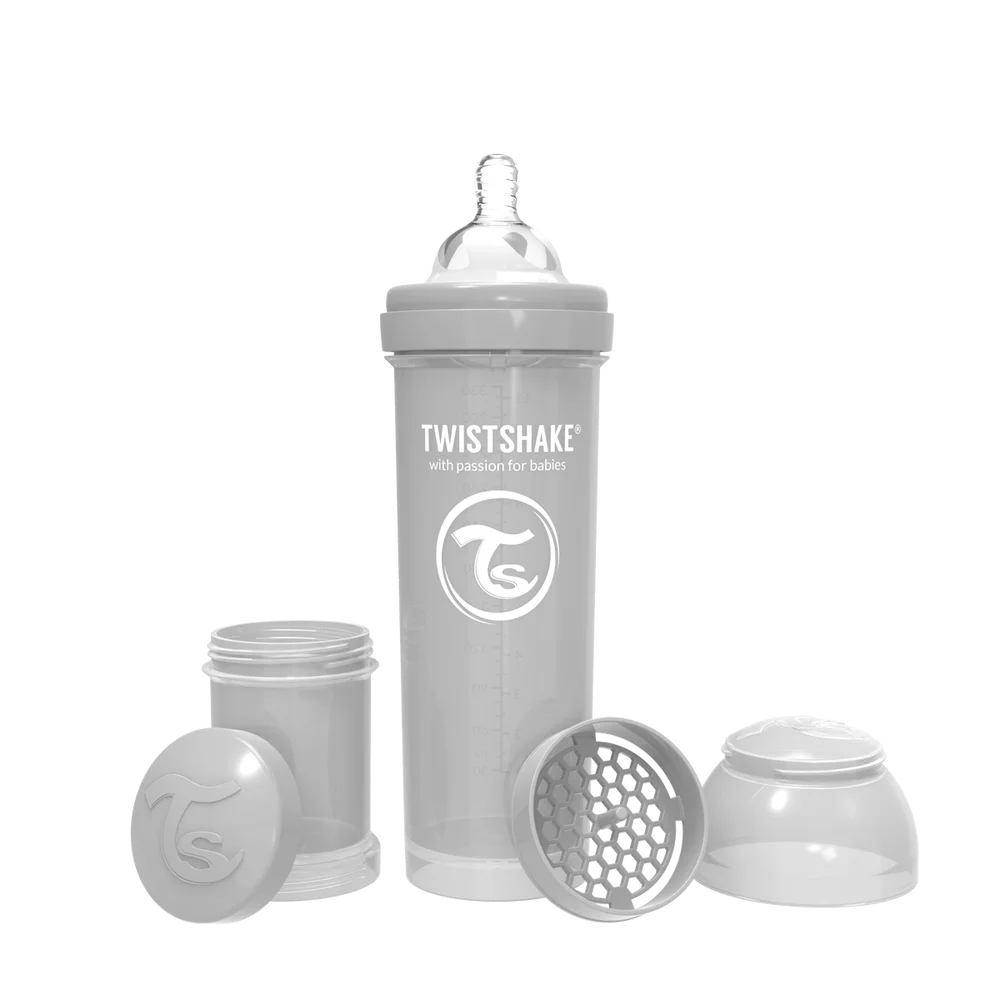 Antikolikk-tåteflaske fra Twistshake, 4 mdr+ 330 ml – Grå v:8937486 Antikolikk-tåteflaske fra Twistshake, 4 mdr+ 330 ml – Grå v:8937486