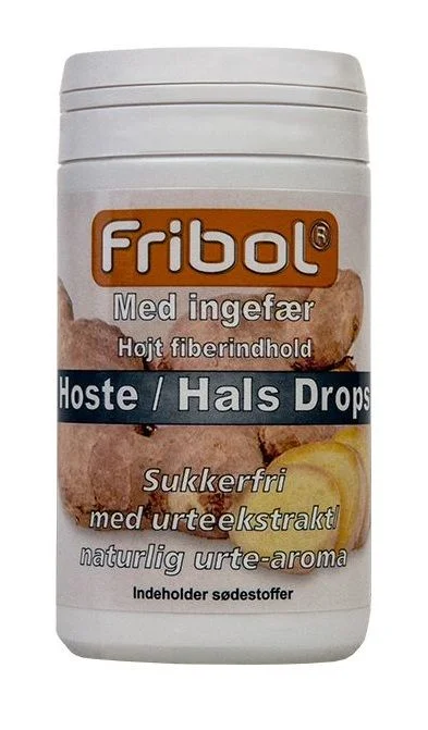 Fribol Sukkerfrie Hoste/Hals Drops Ingefær 60g v:5823556