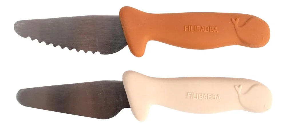 Filibabba Knivsett til barn 2-pakning – Pumpkin + Offwhite – 2 stk. v:7514029