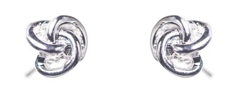 Dazzling Earring Silver Col, Studs As A Knot v:1470862