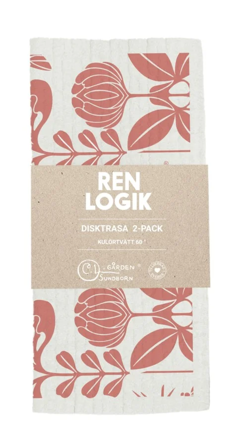Ren Logik Dish Cloth 2-Pack Old Rose/Blue 40 g v:1213369 Ren Logik Dish Cloth 2-Pack Old Rose/Blue 40 g v:1213369