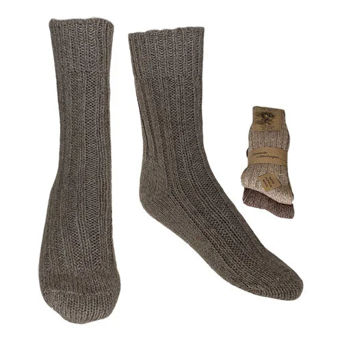 Alpakka Ullsokker Brun & Beige Tykk 2-pk | Str. 43/46 v:9752729 Alpakka Ullsokker Brun & Beige Tykk 2-pk | Str. 43/46 v:9752729