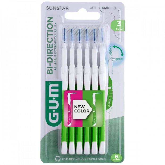 GUM Bi-Direction size 3 mellomromsbørste v:2912815 GUM Bi-Direction size 3 mellomromsbørste v:2912815