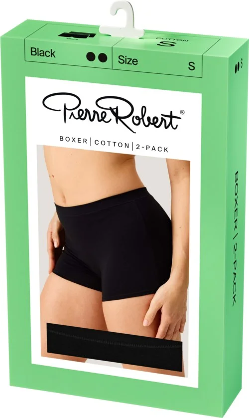 Pierre Robert Boxer Cotton X2 Women Black M v:4387691
