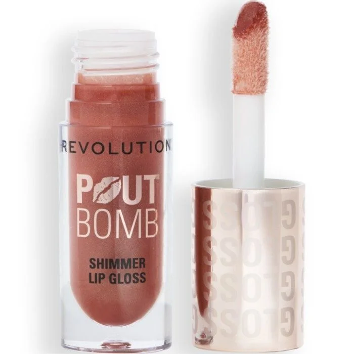Revolution Pout Bomb Shimmer Gloss Nude Glow 4,5 ml v:9187317