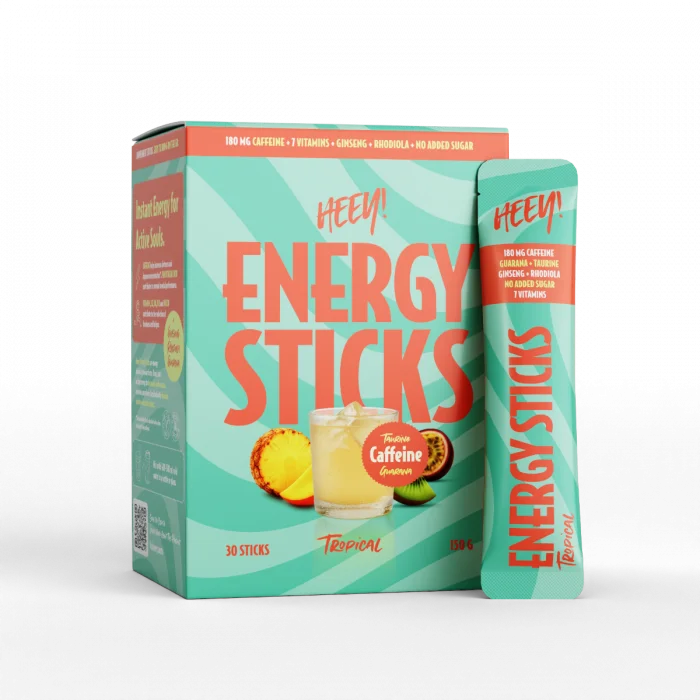 Heey! Energy Sticks Koffein + Guarana 30 stk | tropisk smak v:5404878 Heey! Energy Sticks Koffein + Guarana 30 stk | tropisk smak v:5404878