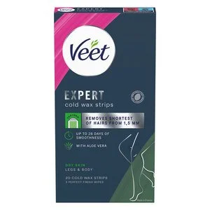 Veet Expert Cold Wax Strips Legs & Body Dry Skin 20pcs v:5750794