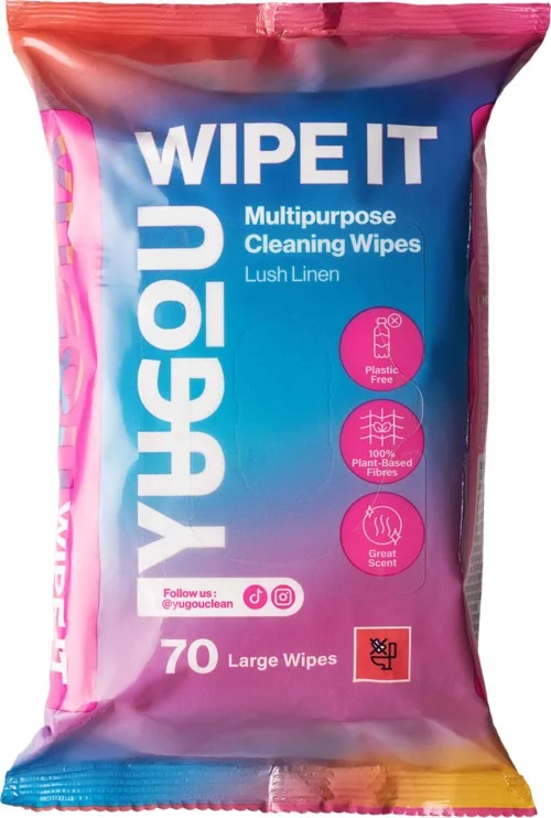 YUGOU WIPE IT Multipurpose Cleaning Wipes Lush Linen 70 stk v:9161658