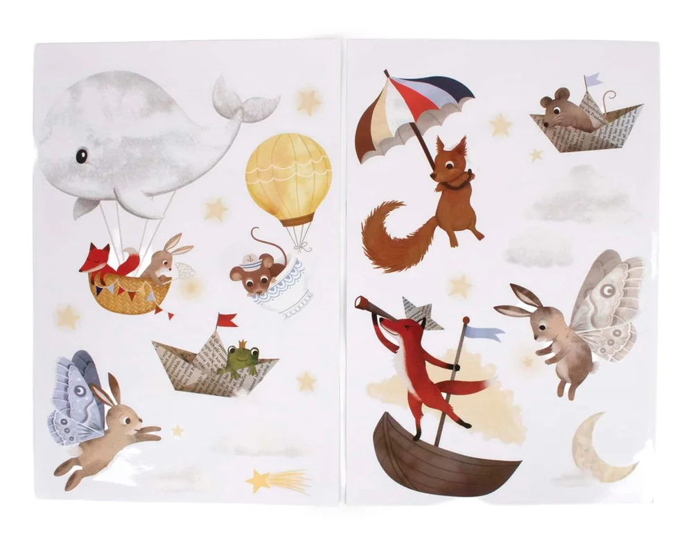 Filibabba Wallstickers – Dreamy Adventurers – 1 stk. v:8200694 Filibabba Wallstickers – Dreamy Adventurers – 1 stk. v:8200694