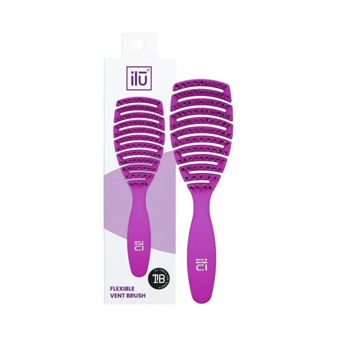 Ilu Brush Easy Detangling Purple 1 stk v:2545792