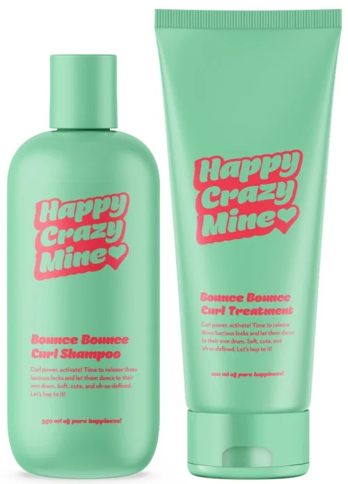 Happy Crazy Mine Bounce Bounce Curl Shampoo 350 ml & Curl Treatment 200 ml v:7694643