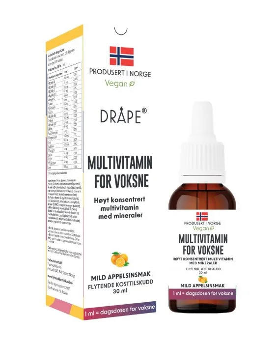 Dråpe multivitamin voksen appelsin 30 ml v:4864060 Dråpe multivitamin voksen appelsin 30 ml v:4864060