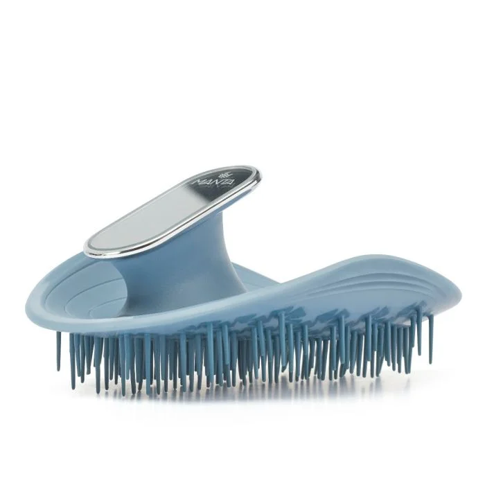 Manta Hairbrush Mirror Blue White Gold 1 stk v:1833046