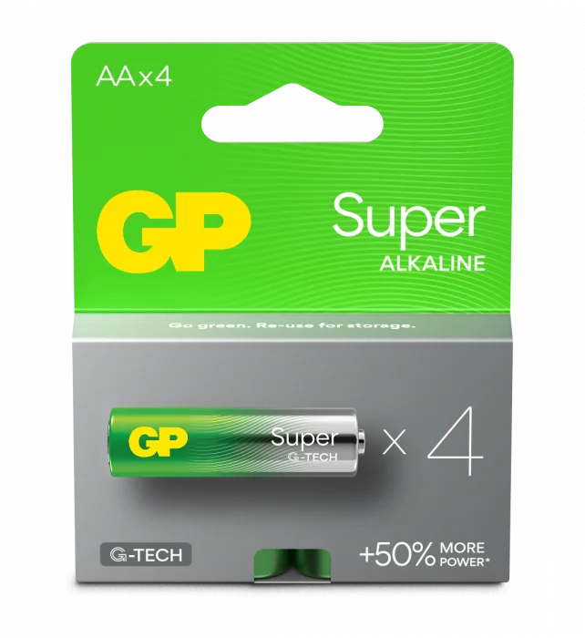 GP Super Alkaline AA-batteri 15A/LR6 4-pk v:6114431