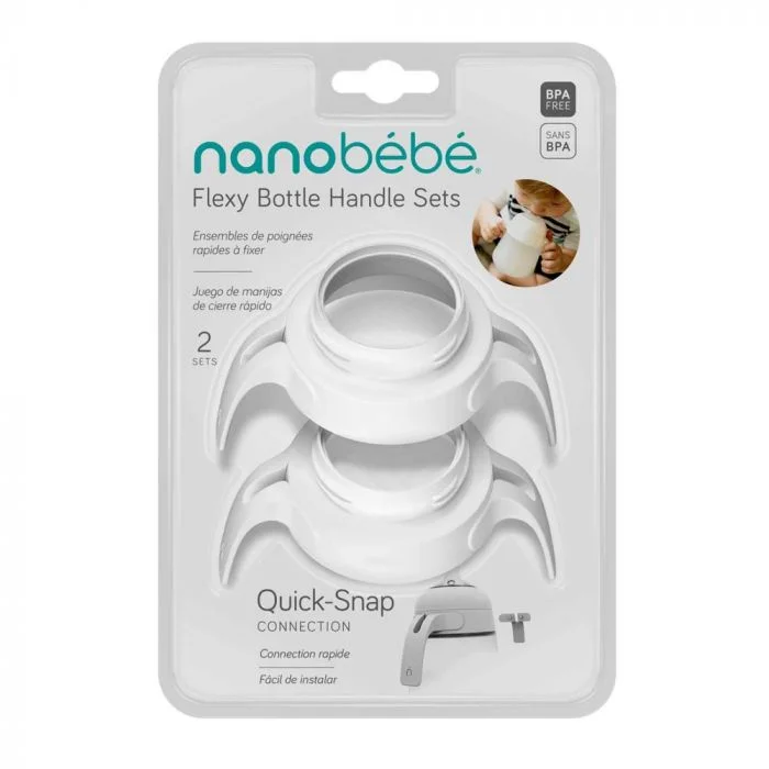 Nanobébé håndtak til Flexy silikon tåteflaske hvit 2 pk v:7738537 Nanobébé håndtak til Flexy silikon tåteflaske hvit 2 pk v:7738537