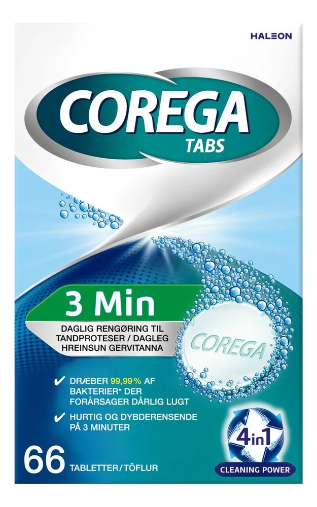 Corega Tabs 3 minutter – 66 stk v:7735739 Corega Tabs 3 minutter – 66 stk v:7735739
